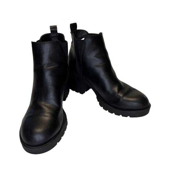 Xappeal Laura Women's Moto Chelsea Boot Size 8 Black Leather Pull On - Picture 3 of 13